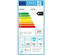 Goreje DHNE83 - Asciugatrice/condensa con pompa di calore, 8 kg, 15 programmi, TwinAir/sensore di umidità/ritardo di tempo/programmi preferiti/display LED: A+++