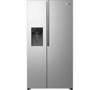 Gorenje NRS917E61X frigorifero con congelatore laterale/indipendente / 528 L 40 dB/gelato & acqua/NoFrost Plus/MultiFlow 360°/ Ripiani multiAdjust/(L x A x P): 91,1 × 178,6 × 61,5 cm/grigio