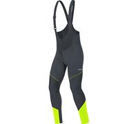 Gore c3 gore windstopper salopette con bretelle nero giallo fluo