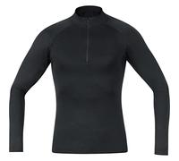 Maglia intima Gore Wear Thermo con zip manica lunga nera - XXL