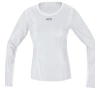 GOREWEAR M Donna GORE® WINDSTOPPER® Base Layer Maglia manica lunga, Light Grey/White, 40
