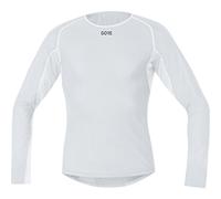 GOREWEAR M GORE® WINDSTOPPER® Base Layer Thermo Maglia manica lunga, Light Grey/White, L