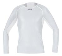 GOREWEAR M GORE® WINDSTOPPER® Base Layer Maglia a manica lunga, Light Grey/White, S