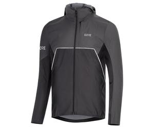 GOREWEAR R7 Partial GORE-TEX INFINIUM™ Giacca con cappuccio, Black/Terra Grey, S