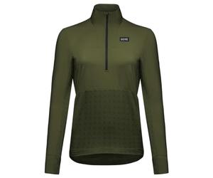 GOREWEAR TrailKPR Mid-Layer Ibrido 1/2-Zip da Donna, Utility Verde, 36