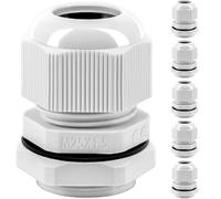 Gorffy - Set di 6 passacavi IP68, impermeabile M25, passacavi per esterni da giardino, scatola di derivazione, passacavi in plastica e nylon