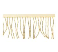 GORGECRAFT 1.83M Nastro di Perline Dorate con Nappa 6.5cm Perline di Vetro Frange Nastro di Pizzo Catena per Tende Paralumi Abbigliamento Scarpe Borse Cucito Artigianato Matrimonio per La Casa