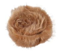 GORGECRAFT 1.8m*70mm Tessuto di Lana Artificiale In Pelliccia di Volpe Finta Cachi Natale Shaggy Peluche Sintetico Patch Soffice Pelliccia Fuzzy Scrap Trim Nastro Da Cucire Tagli di Pelliccia per Arti