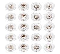 GORGECRAFT 1 scatola 25 set Trasparenti Da Cucire su Bottoni A Pressione Bottoni Automatici Bottoni Chiusure Trasparenti Plastica 18 mm Chiusura Forniture Da Cucito per Pannolini Artigianato