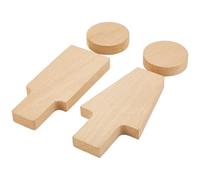 GORGECRAFT 1 Set 2 Pezzi in Legno WC Segno Uomini e Donne Bagno Segni Maschio Femmina Bagno Identificazione Toilette Simbolo Etichetta in Legno Porta Segni per Ufficio Aziende Ristoranti Parete Porta