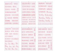 GORGECRAFT 1 Set 6 Fogli 117PCS Etichetta Adesiva Busta Contanti Rosa Budget Adesivi Ciechi Etichette Adesivi In Vinile per Budgeting Categoria A6 Budget Raccoglitore di Contanti Portafoglio