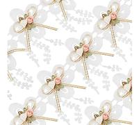 GORGECRAFT 1 Yard 3D Fiore Nappa Frangia Pizzo 10cm Larghezza Bordo Bianco Passamaneria Nastro di Tessuto Ricamato Rosa Applique Floreale per Cucito Fai Da Te Artigianato Abiti Da Sposa Abiti