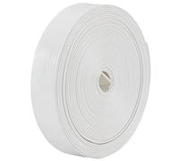 GORGECRAFT 10.94 Yards 25mm Nastro Rilegato In Sbieco In Pelle Similpelle Cinturino Largo per Cucire Cuciture Orlare Patch Casa Fai Da Te Cucito Artigianato Borsa Bianco