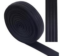 GORGECRAFT 10 Iarda 30mm di Larghezza Nastro Elastico Antiscivolo Linea Retta Fascia Elastica in Silicone Nastro Elastico Gomme Elastiche Cinghie Elastiche Cintura per Abbigliamento, Nero