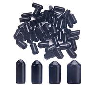 GORGECRAFT 100 pz 4 Misure Tappi Terminali in Plastica Nera Versatori Misti Coperchi Antipolvere Olio D'Oliva Bottiglia di Liquore Beccuccio Parapolvere Bullone Vite(5mm, 6mm, 7mm, 8 millimetro)