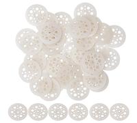 GORGECRAFT 100 pz Rondelle in Plastica per Ripartire Il Carico Rondelle in Polipropilene Disco A Soffitto per Fissare e Sostenere Il Pannello Isolante in Schiuma Rigida, 46.5mm di Diametro