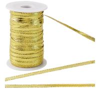 GORGECRAFT 100M Gota Patti Rotoli di Rifinitura 5mm Nastro di Pizzo Metallico Nastro Decorativo Ricamato Bordo con Bobina di Plastica per Abiti Cucito Sari Dupatta Abiti Abbellimento Cachi Chiaro