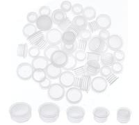 GORGECRAFT 100PCS 5 Tappi in Plastica per Agitatori di Sale e Pepe Tappi per Bottiglie di Vino Tappi di Ricambio Coperchi per Agitatori di Bottiglie Riutilizzabili Coperchi Rotondi Trasparenti