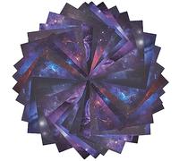 GORGECRAFT 100PCS Galaxy Scrapbook Paper 15x15cm Starry Sky Pattern Paper Pack Vintage Nebula Carta Decorativa Craft Cartoncino Pad per DIY Card Making Scrapbooking Photo Album Holiday Arts Decor