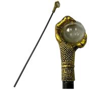 GORGECRAFT 103cm Bastone Da Passeggio con Artiglio di Drago Bastone Egiziano Vintage con Scettro Testa di Artiglio Rame Dorato Bacchetta di Plastica Cosplay Streghe Maghi Travestimenti Feste Halloween