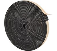 GORGECRAFT 10m*15mm*3mm Nastro Isolante In Schiuma Autoadesivo Nero Insonorizzante Protezione Dagli Agenti Atmosferici Raffreddamento Aria Condizionata Striscia di Tenuta Striscia di Protezione per Po