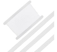 GORGECRAFT 10m di Nastro Elastico in Silicone Largo 15mm Antiscivolo con Impugnatura in Silicone con Cinghia in Gomma da 5 mm per Cucire per Artigianato Fai da Te Biancheria Intima Reggiseno Bianco
