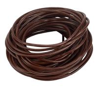 GORGECRAFT 10m Strisce di Vera Pelle Corda in Pelle di Mucca Corda Intrecciata Piatta Spessa 3mm per Cinture Bracciali Collane Creazione di Gioielli Fai da Te Artigianato Utensili Sella Marrone
