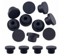 GORGECRAFT 10pz Grande Tappo in Silicone per Fori Tappi Terminali in Gomma Tappo A Bottone Rotondo 16mm Nero Impermeabile Ad Alta Temperatura Tipo T Tappo Morbido e Flessibile Bottiglie Tubi Vasi