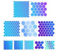 GORGECRAFT 10pz Grandi Stencil A Nido d'Ape Stencil A Nido d'Ape Riutilizzabili Quadrato Vuoto Plastica Pittura Stencil Modelli Set per Pittura Disegno Legno Parete Scrapbook Carta Decorazione