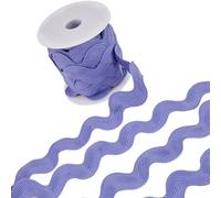 GORGECRAFT 10Yds*37mm Frangia Flessibile A Onda Larga Acquamarina Rick Rack Zig Zag RIC Rac Trim Curvo Tessuto Intrecciato Bordo Fettuccia Nastro di Pizzo per Cucito Casa Festa Abito da Sposa