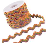 GORGECRAFT 10Yds Marrone Sabbia RIC Rac Nastro Onda Cucito Frangia Piegatura Trim 15mm Trecce Larghe Cordoncini Abbellimenti per Realizzazione di Fiori Festa di Nozze Cuscino Artigianale