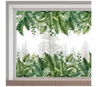 GORGECRAFT 116x38cm Grande Foglia Tropicale Adesivi per Finestre Piante Verdi Adesivi per Finestre Adesivi Statici per Finestre Riutilizzabili Pellicola per Vetri Bifacciale Non Adesiva per Porte