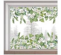 GORGECRAFT 116x38cm Grande Vite Verde da Appendere Adesivo da Parete Adesivi su Doppia Faccia Natura Fiori Vetrofanie Primavera Vetrofanie Pellicola Vinilica Statica Non Adesiva per Porta