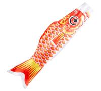 GORGECRAFT 118cm Koi Fish Manica A Vento Arancione Rosso Carpa Bandiera Streamer Banner Poliestere 3D Giapponese Appeso All'Aperto Koinobori Decor per Parete Albero Fronte Patio Prato Cortile Giardino