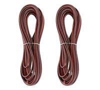 GORGECRAFT 11Yds 3mm Piatto Cavo di Cuoio Genuino Stringa di Lacci per Scarpe di Pelle Strisce di Pizzo Rotolo di Corda Intrecciata di Pelle Bovina per Creazione di Gioielli Fai(Marrone Cocco)