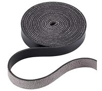GORGECRAFT 12.5 mm Striscia di Cinturino in Pelle 2 m Pelle Grana Nera Avvolgere La Cintura Cavo Piatto su Un Lato per Collana Cintura Progetti di Artigianato Fai da Te Abbigliamento Realizzazione