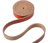 GORGECRAFT 12.5mm Cordoncino In Vera Pelle 160cm Lungo Texture Lucida Cordoncino In Pelle Piatta Strisce di Pelle di Grana Cinturino In Pelle di Vacchetta Corda Intrecciata Filo per Gioielli Sienna