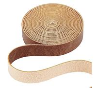 GORGECRAFT 12.5mm Largo Cammello Finto Grano Cinghie in Pelle di Bufalo 2m Cordoncino in Pelle Piatto Stripper in Pelle Pu Cordoncino in Pelle Sintetica per Cinture Avvolgimento Appeso Indumento