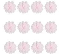 GORGECRAFT 12 pz 6.9cm 3D Chiffon Fiore Tessuto Cucito Applique Rosa Bouquet Da Sposa Cluster Fiore Pizzo Finiture Abbellimenti per Fai Da Te Artigianato Abbigliamento Fasce per Capelli Festa di Nozze