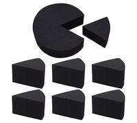 GORGECRAFT 12PCS 2 Sacchetti Triangolo Piumino per Cipria Spugne per Pittura per Il Viso Premium Black Half Moon Spugna per Trucco Mini Applicatore Cunei Cunei Cosmetici Bulk, Nero