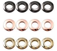 GORGECRAFT 12pz 3 Colori Anelli A Vite in Lega Occhielli Foro da 13.8mm Anelli in Metallo Occhielli A Scatto Sostituzioni per Tende Borse Manici Ad Anello Connettori Oro Rosa Nero Canna di Fucile