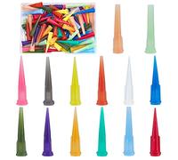 GORGECRAFT 14 Colori 112PCS Dispenser di Liquidi per Colla Conica in Plastica Testa di Spillo Punta Dell'Ago con Punta Smussata Aghi di Riempimento per Riempire Il Fluido di Colla con Precisione