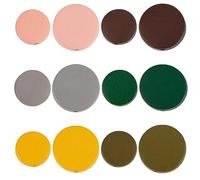 GORGECRAFT 144 pz 6 Colori Dischi di Perline di Legno Piatte e Rotonde con Foro Monete di Legno per Artigianato Fette di Legno Naturale Colorato Dipinto Perline Sfuse Cerchio, 2 Dimensioni