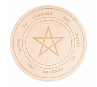 GORGECRAFT 149 MM Star Pattern Pendulum Board Divinazione in Legno Metafisica Message Board Tavole per Intaglio del Legno Divinazione Stregoneria Altar Coaster Eco-Friendly Anti-Scottatura Forma