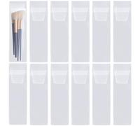 GORGECRAFT 15 pezzo EVA Proteggi Pennelli per Trucco Cosmetico Pennello Pennello Shaper Custodia Cover Organizer Borse Portatili Custodia per Borsa Da Viaggio Da Donna Forniture Bianco 21.2x6.2cm
