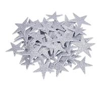 GORGECRAFT 150pz 3 Misure Adesivi in Schiuma A Forma di Stella Eva Autoadesivi Glitter Argento Stelle Forma Adesivo da Parete Decalcomanie Natalizie per Album di Ritagli Biglietti di Auguri