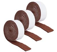 GORGECRAFT 150x2.7cm 3 Rotoli di Feltro Autoadesivo Spesso per Mobili con Retro Adesivo Marrone Resistente per Proteggere Superfici Nastri Strisce Rotoli per Proteggere Superfici in Legno Pavimenti