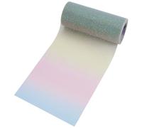 GORGECRAFT 15cmX9m Arcobaleno Glitter Rotolo di Tulle Rete di Tulle Sfumata Bobina di Tessuto Nastro per Cucito Artigianale per Tutu Gonna Festa di Natale Matrimonio Halloween Compleanno Colorato