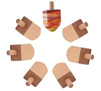 GORGECRAFT 15PCS Giocattoli In Legno Non Finiti Vuoto Dreidel In Legno Pronto Da Decorare, Perfetto per Hanukkah Party'S