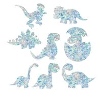 GORGECRAFT 16pz Dinosauro Pellicola per Finestra 8 Stili Grande Arcobaleno Pellicola per Finestra Decorativa 3D Pellicola per Finestra Dinosauro Anti-Collisione Adesivi Porte Cucina Camera Da Letto